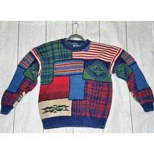 Size Large - Nautica Hand Knitted / Cable Knot Vintage Sweater